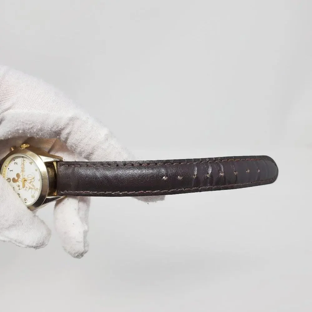 Disney  Mickey Mouse Musical Gold Watch RARE H2F